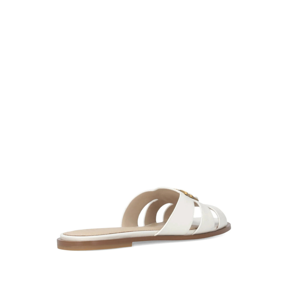 Shoes Pinko White Calf Leather: 100
