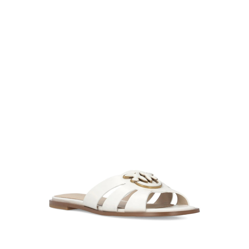 Shoes Pinko White Calf Leather: 100
