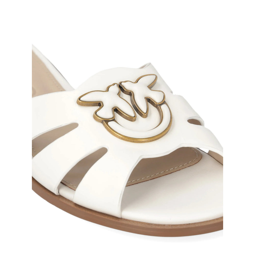 Shoes Pinko White Calf Leather: 100