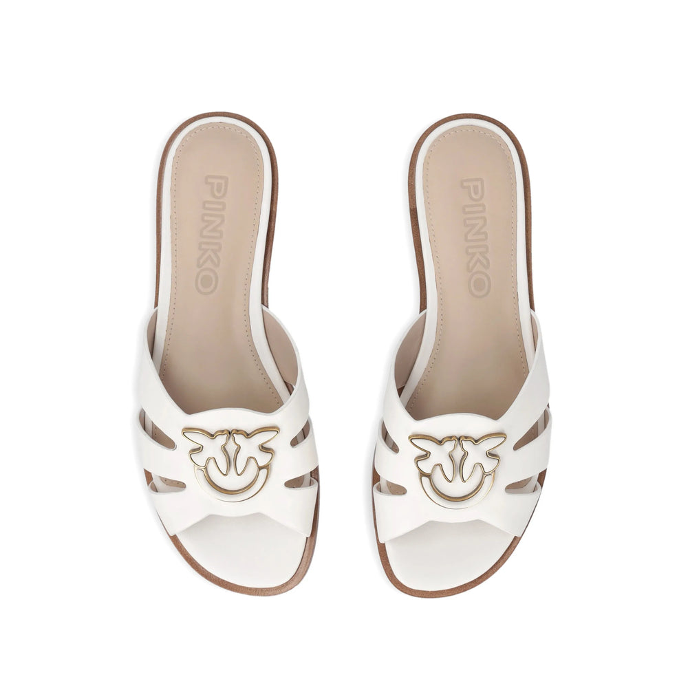 Shoes Pinko White Calf Leather: 100