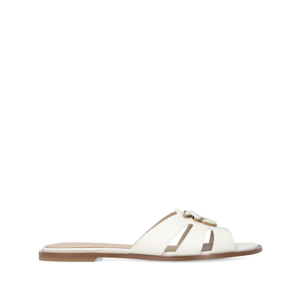 Shoes Pinko White Calf Leather: 100