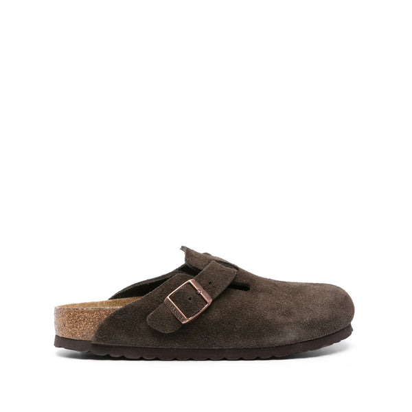 Clogs Boston Suede Brown Flat Shoes