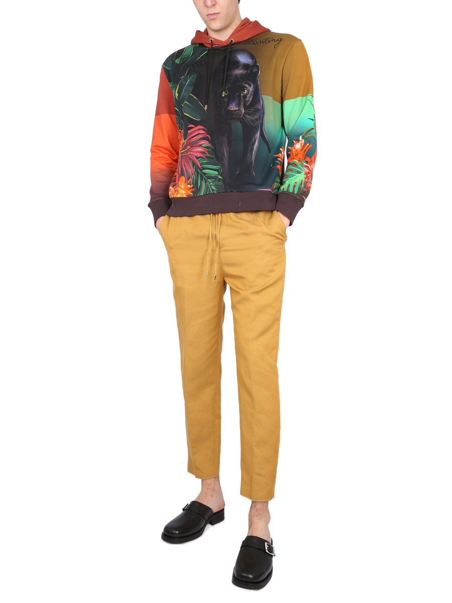 York Pants Yellow Cotton Polyester Trousers