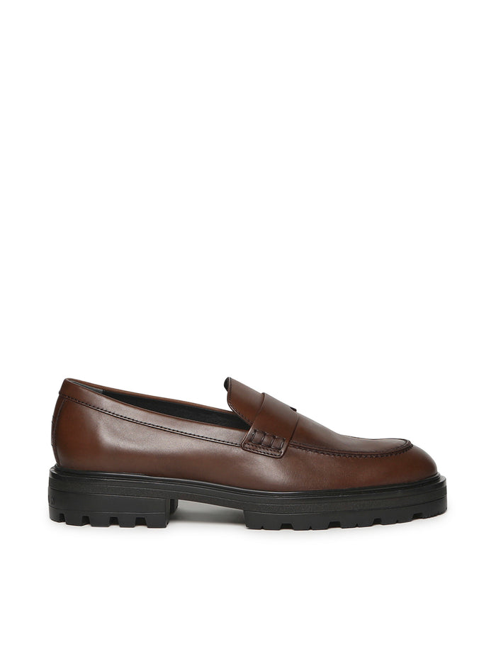 Hogan Flat shoes Brown Calfskin