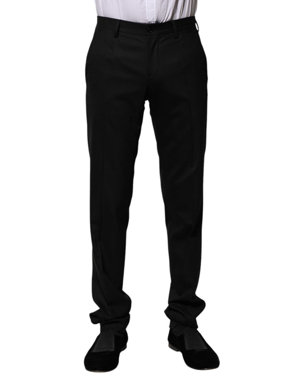 Dolce & Gabbana 97% Virgin Wool 3% Elastane; Lining: 100% Viscose trousers in black