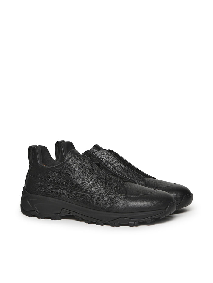 Zegna Sneakers Black Calfskin