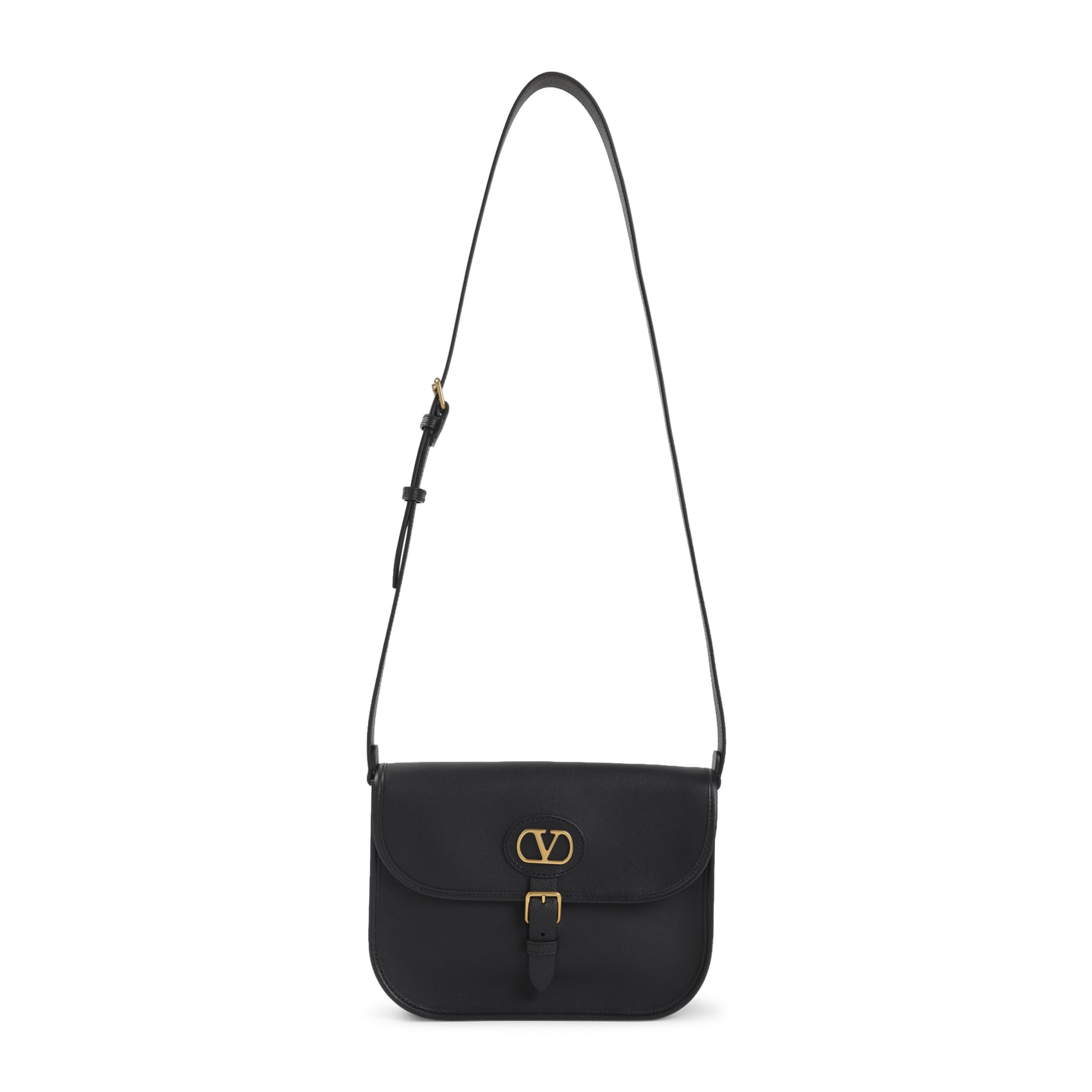 Leather Shoulder Bag Black
