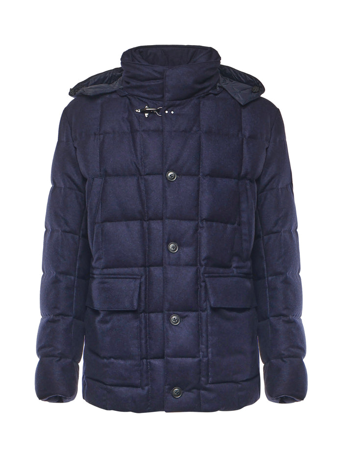 Fay Coats Blue Virgin Wool