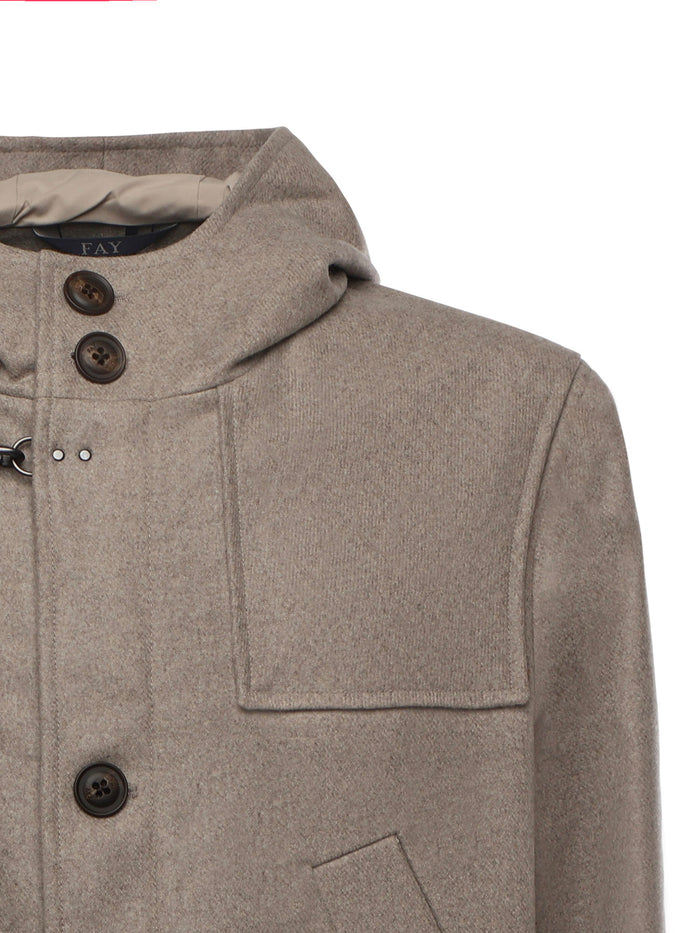 Fay Coats Beige Wool