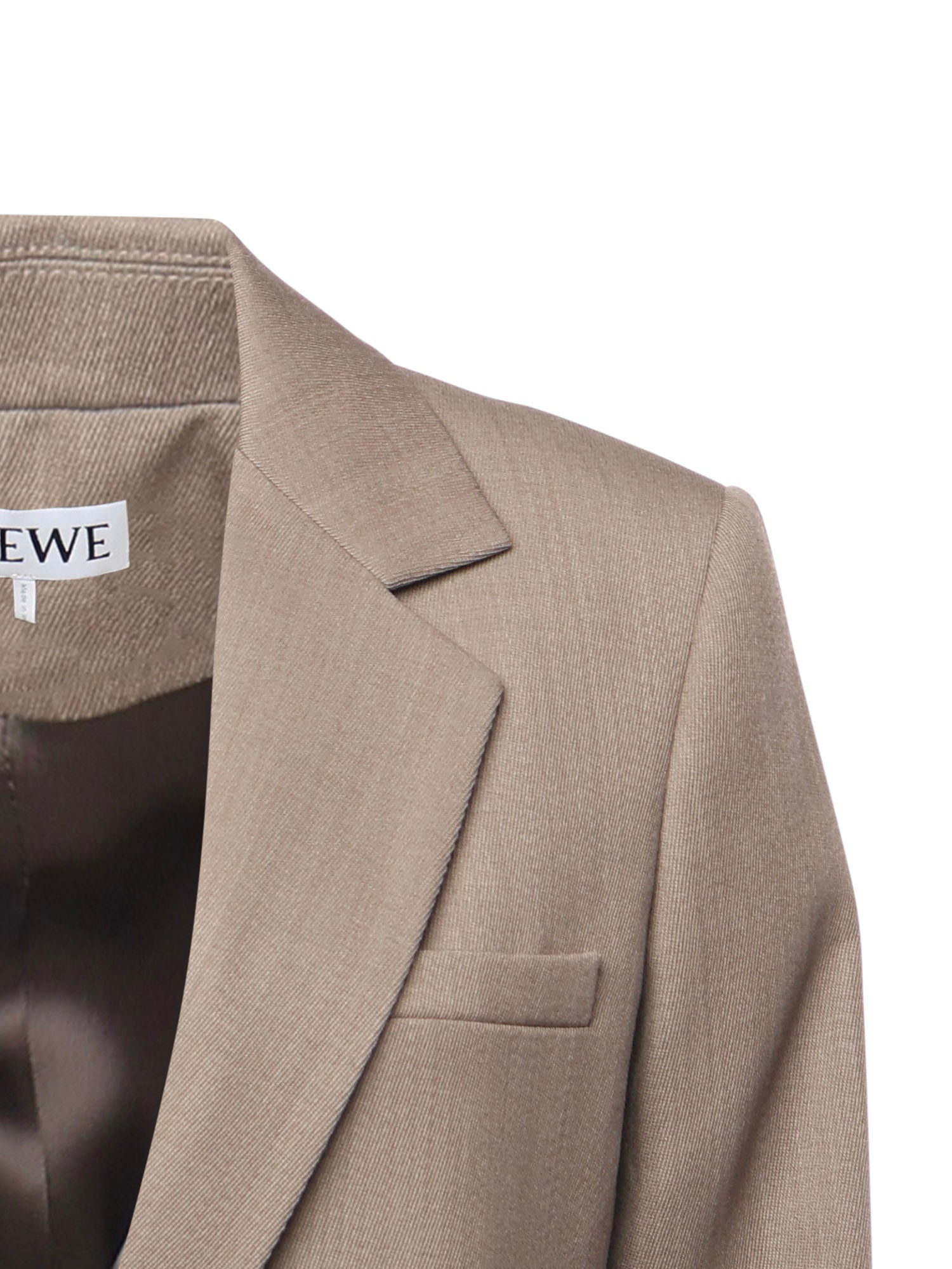 Loewe Jackets Beige Melange Wool