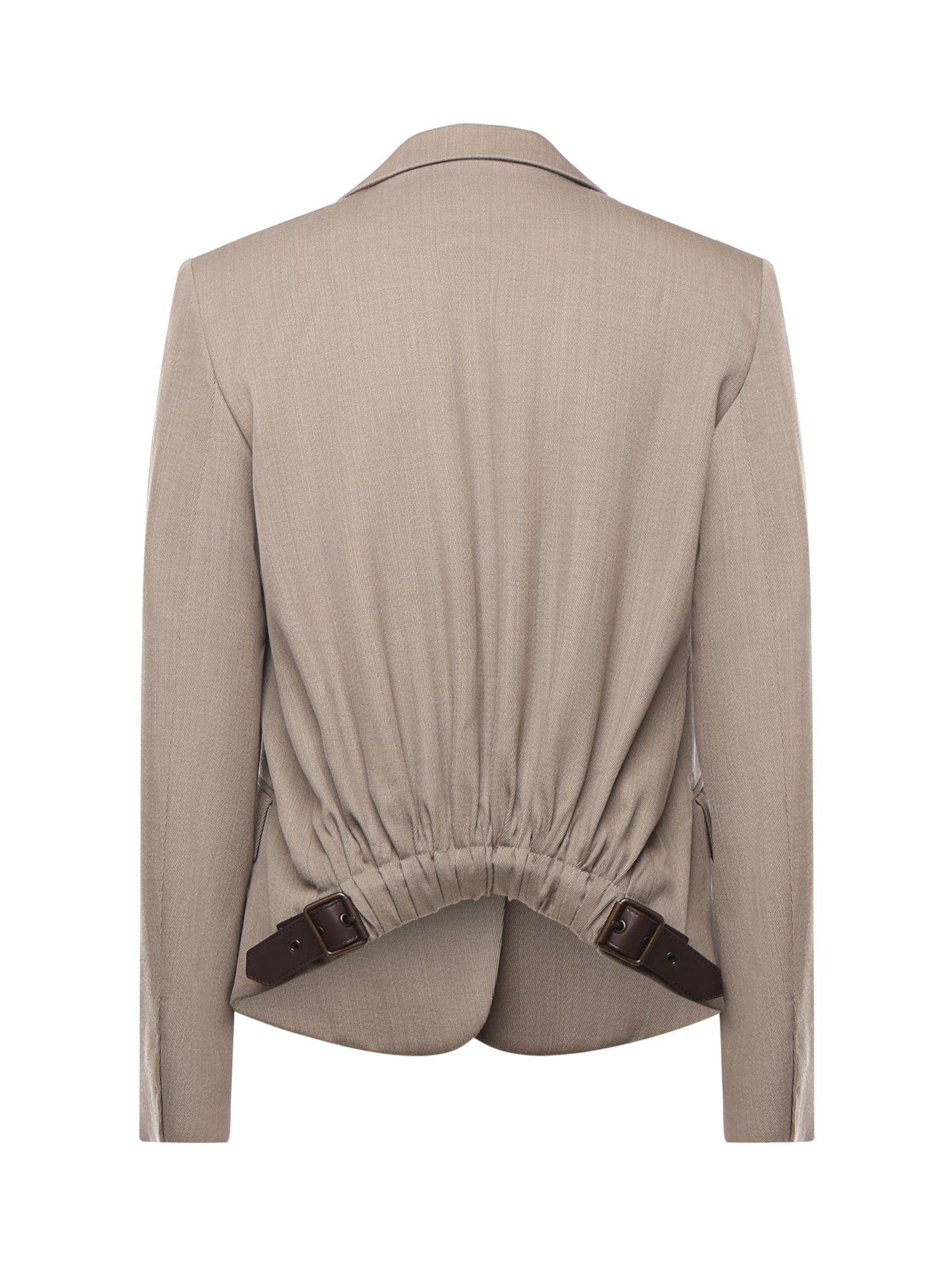 Loewe Jackets Beige Melange Wool