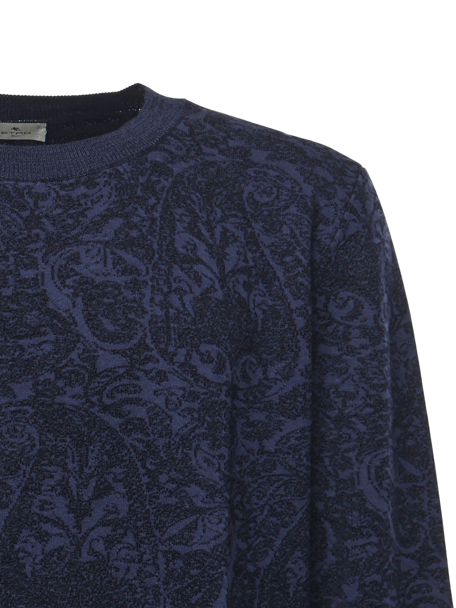 Etro Sweaters Blue Cotton