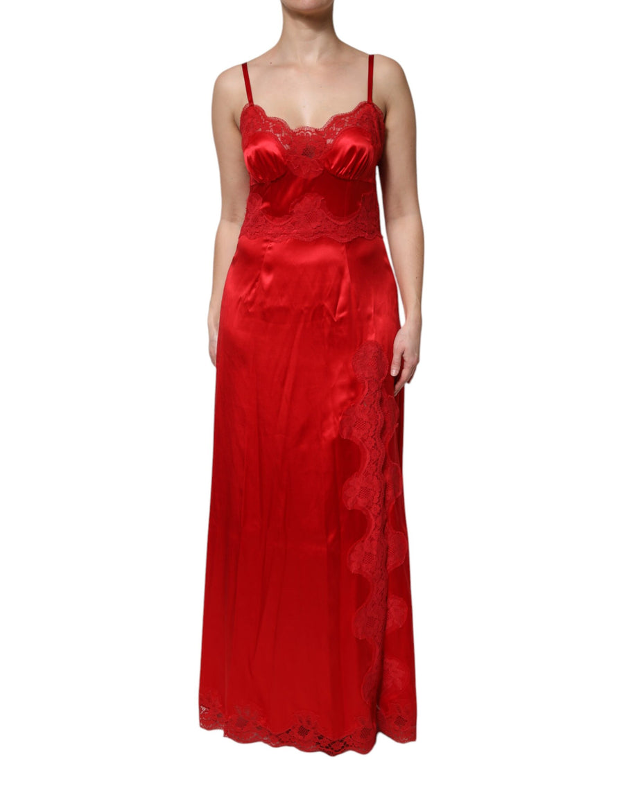 Dolce & Gabbana 75% Silk 14% Cotton 8% Nylon 5% Elastane dress in red