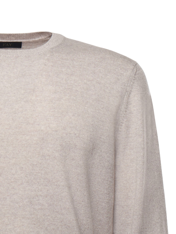 Fay Sweaters Grey Virgin Wool