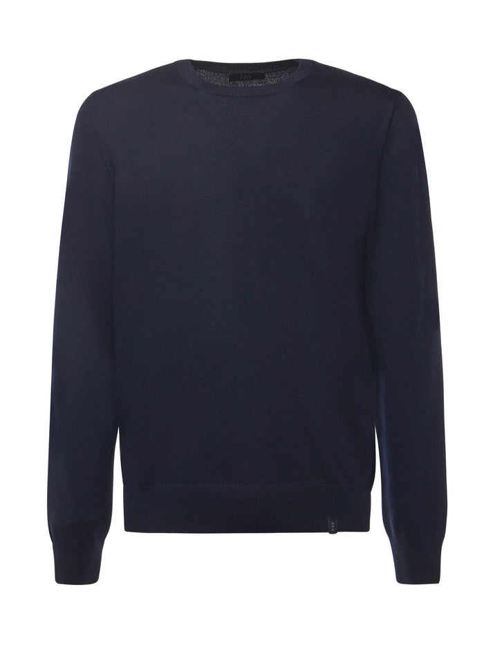 Fay Sweaters Blue Virgin Wool