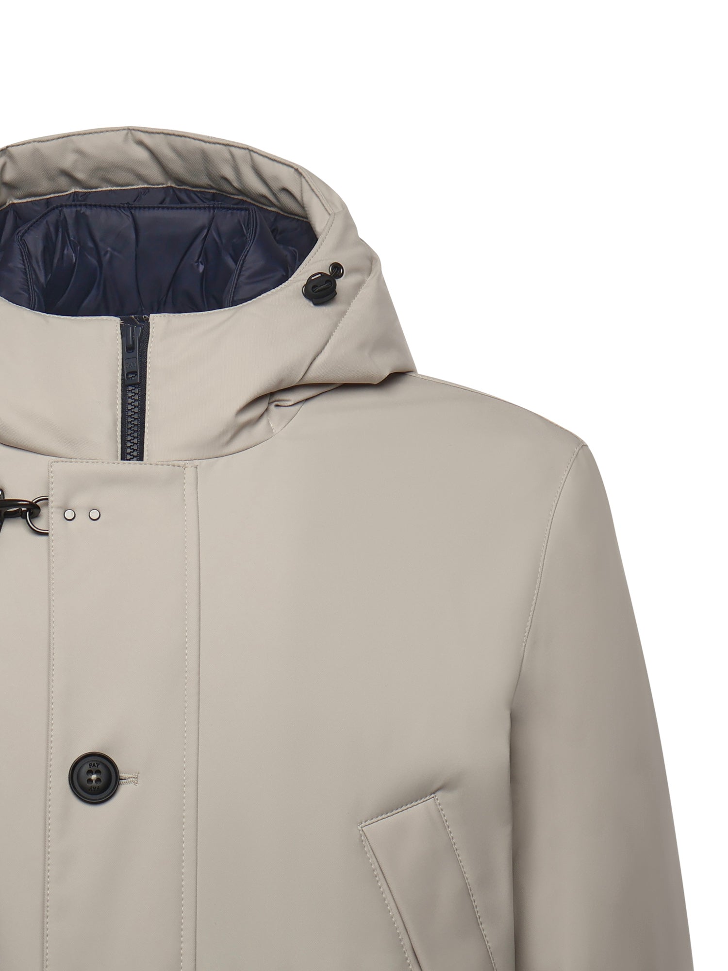 Fay Coats Grey Polyester