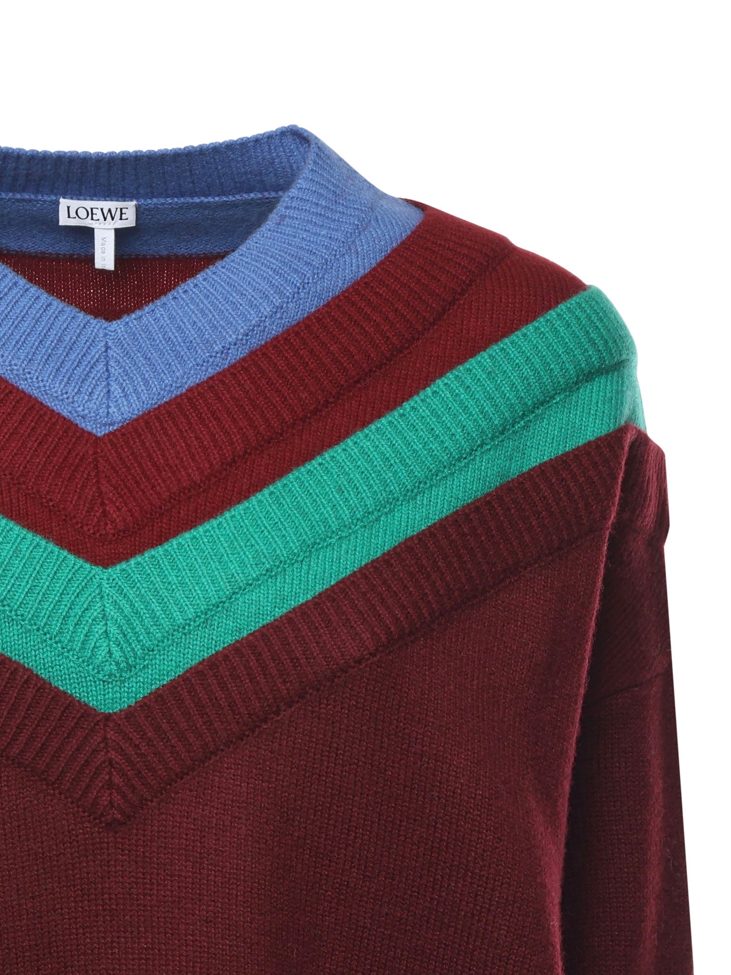 Loewe Sweaters Green/red/multicolor Wool
