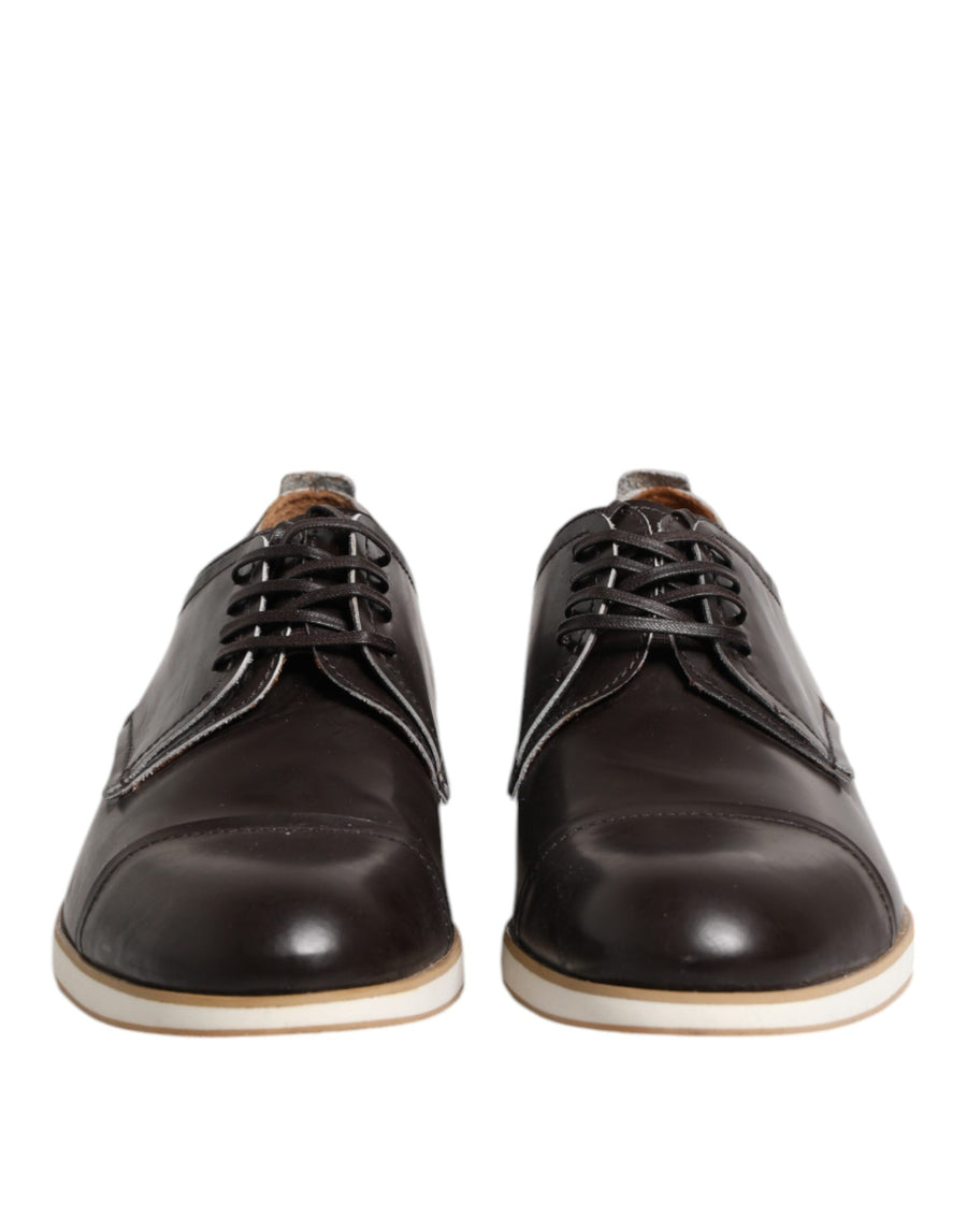 Pollini Leather flat in brown