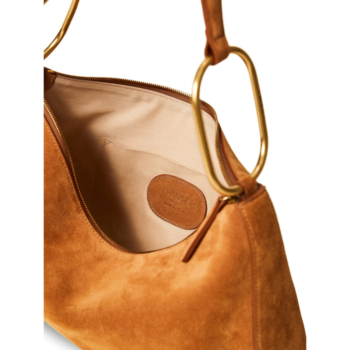 Bag Twinset Brown Lining Cotton