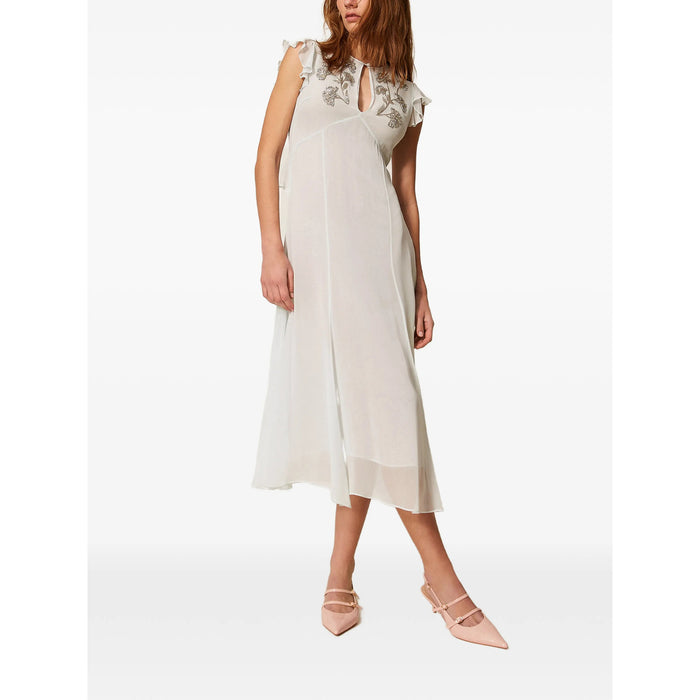 Dress Twinset White Viscose: 100