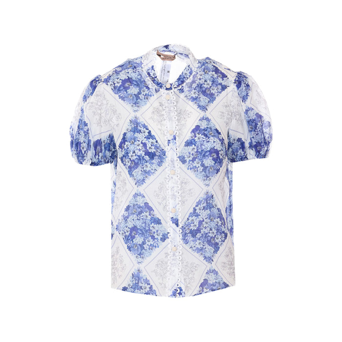 Shirt Twinset White/blue Polyester