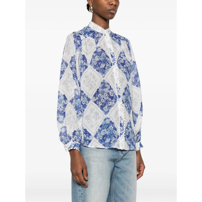 Shirt Twinset Blue/white Polyester: 100