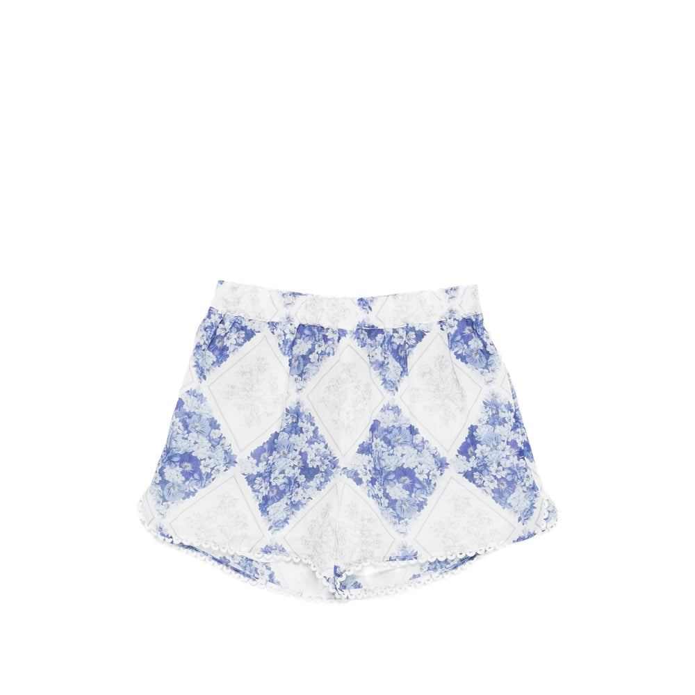 Short Twinset Blue/white Lining Cotton: 100