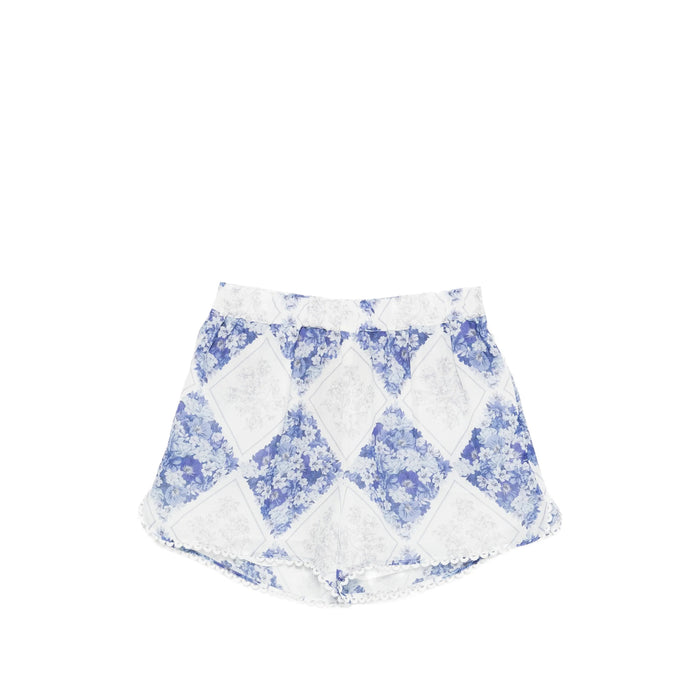 Short Twinset Blue/white Lining Cotton: 100