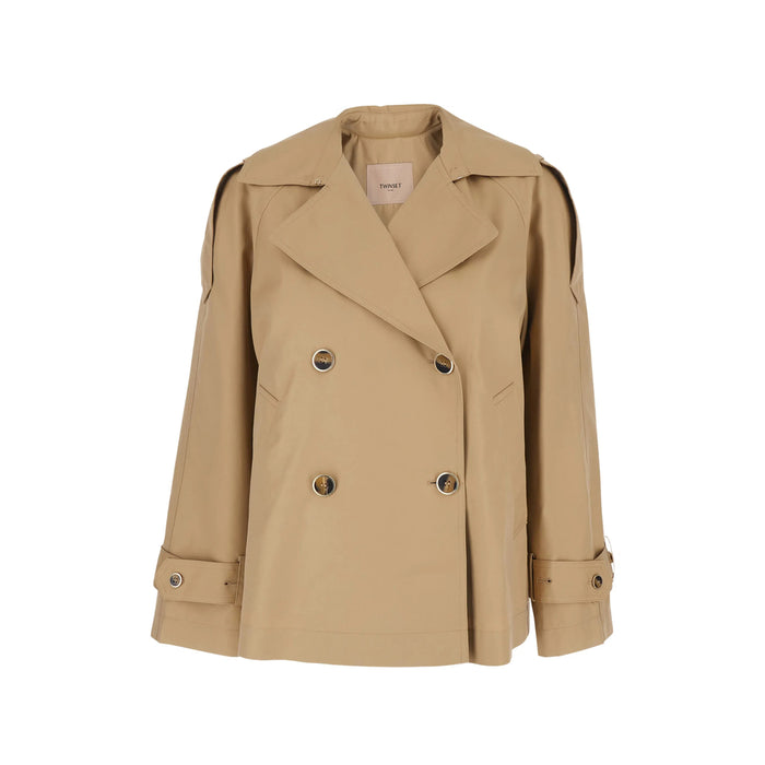 Coat Twinset Neutrals Fabric: 100