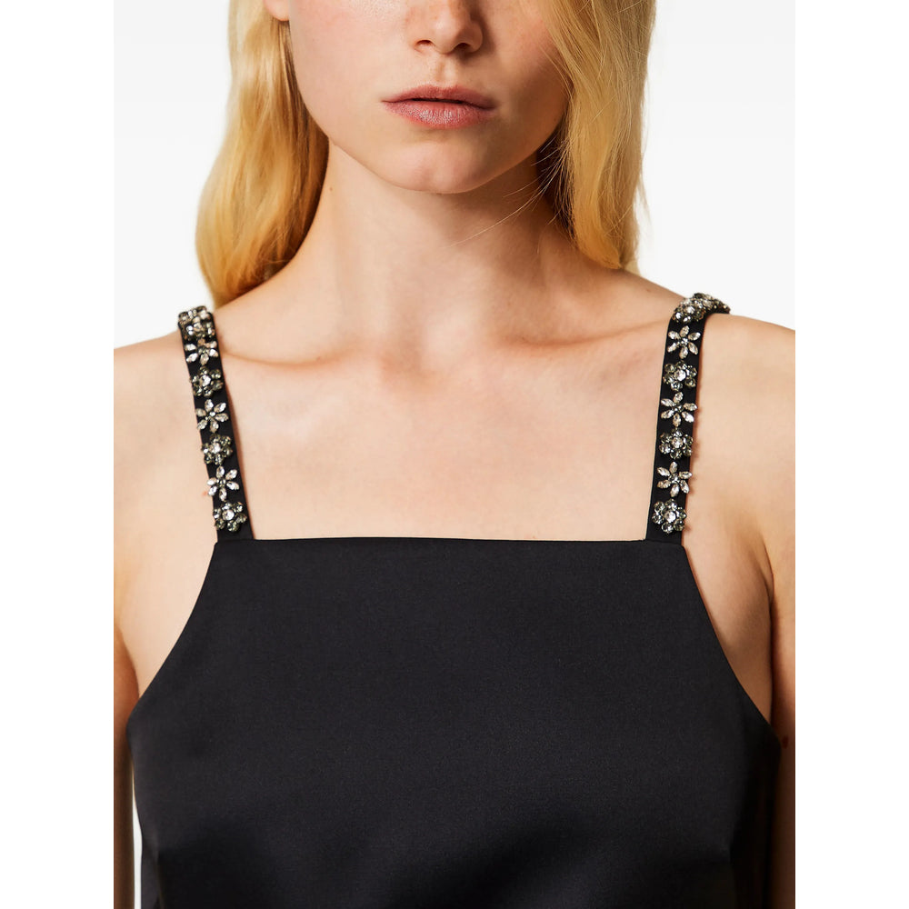 Dress Twinset Black Lining Polyester