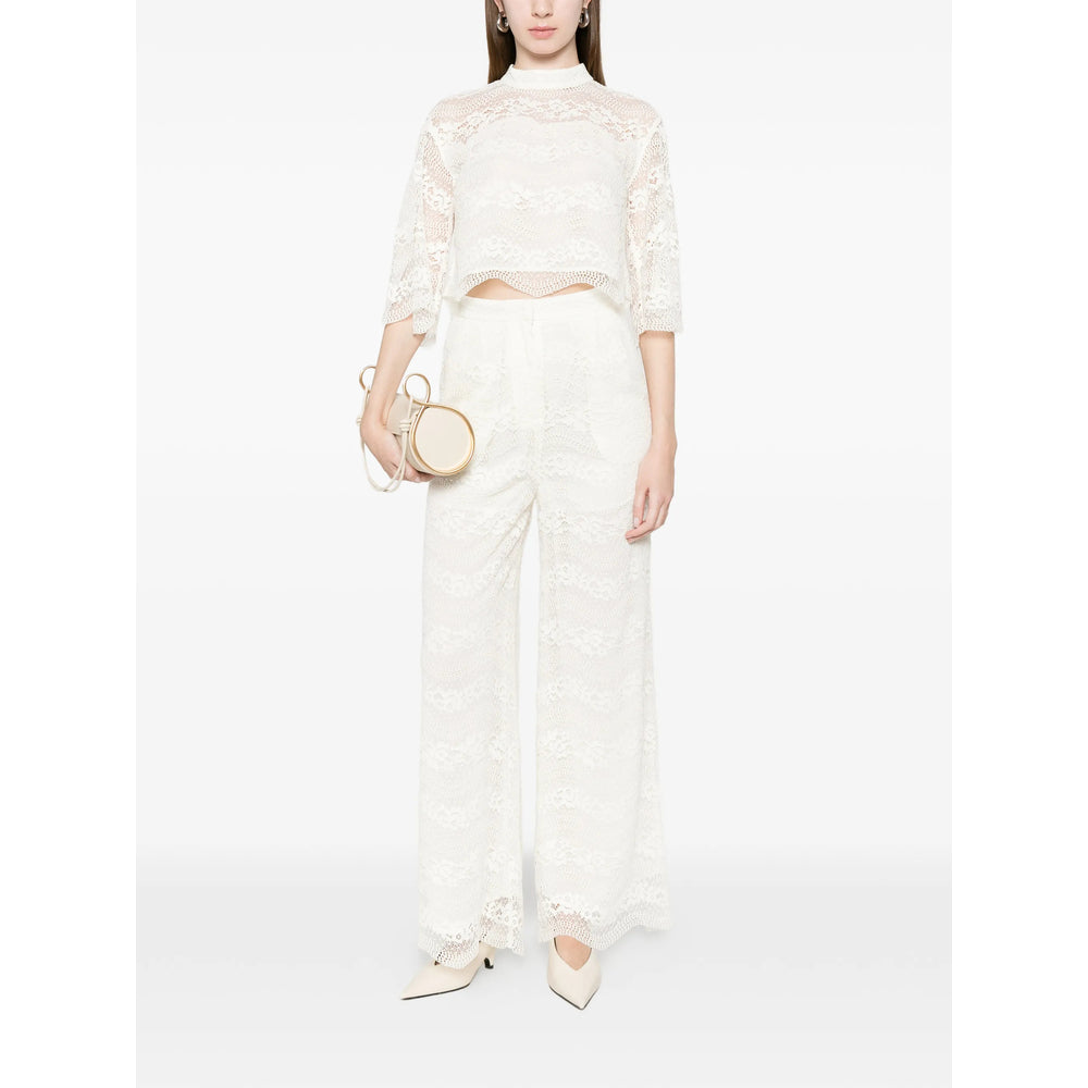 Pant Twinset White Cotton: 14