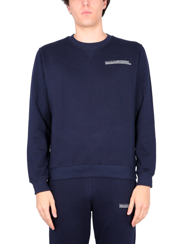 Crewneck Sweatshirt Blue Cotton Sweatshirts