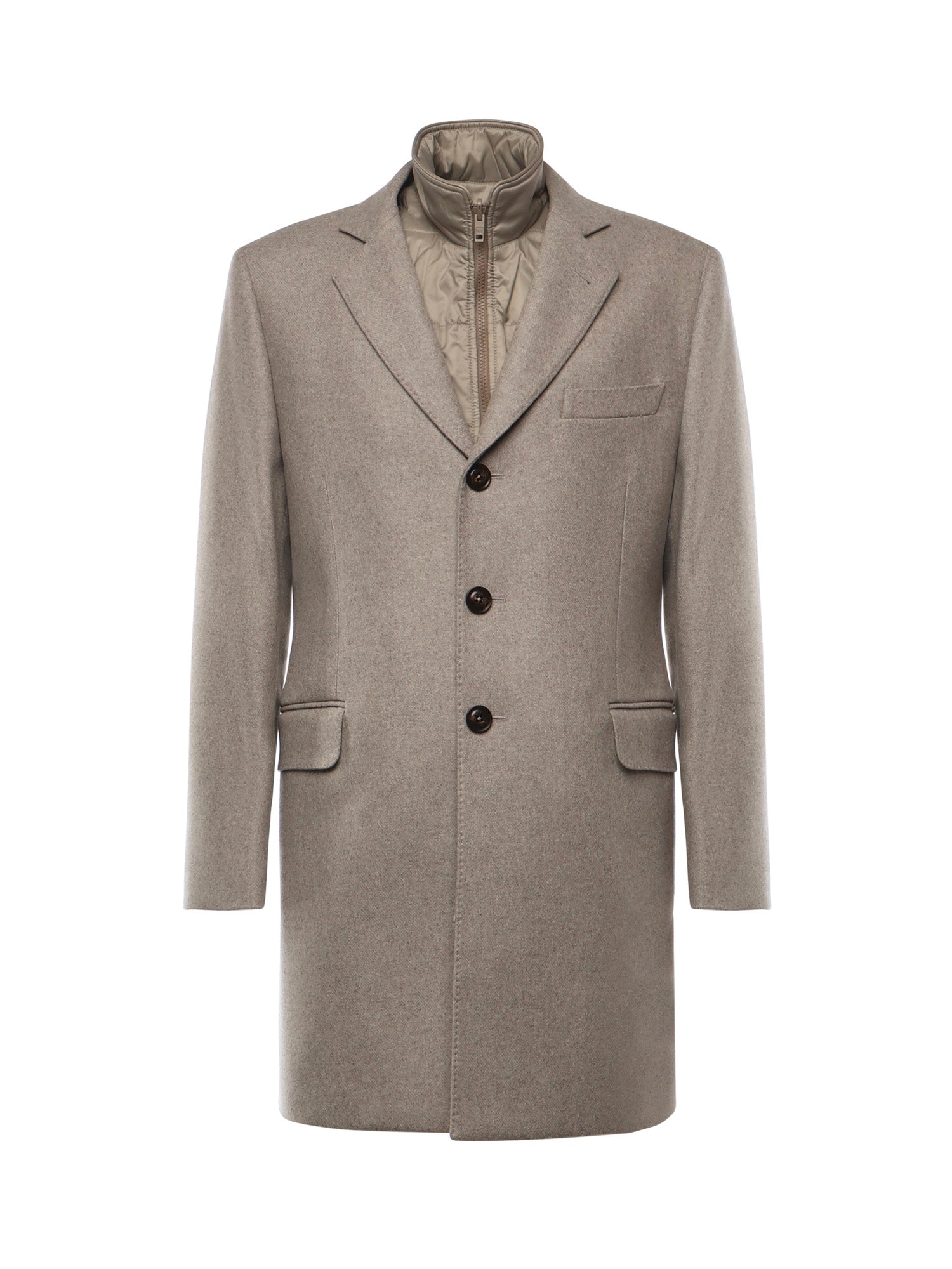 Fay Coats Beige Wool