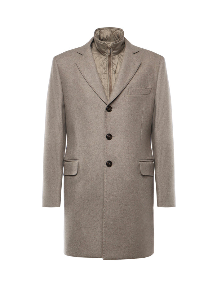 Fay Coats Beige Wool