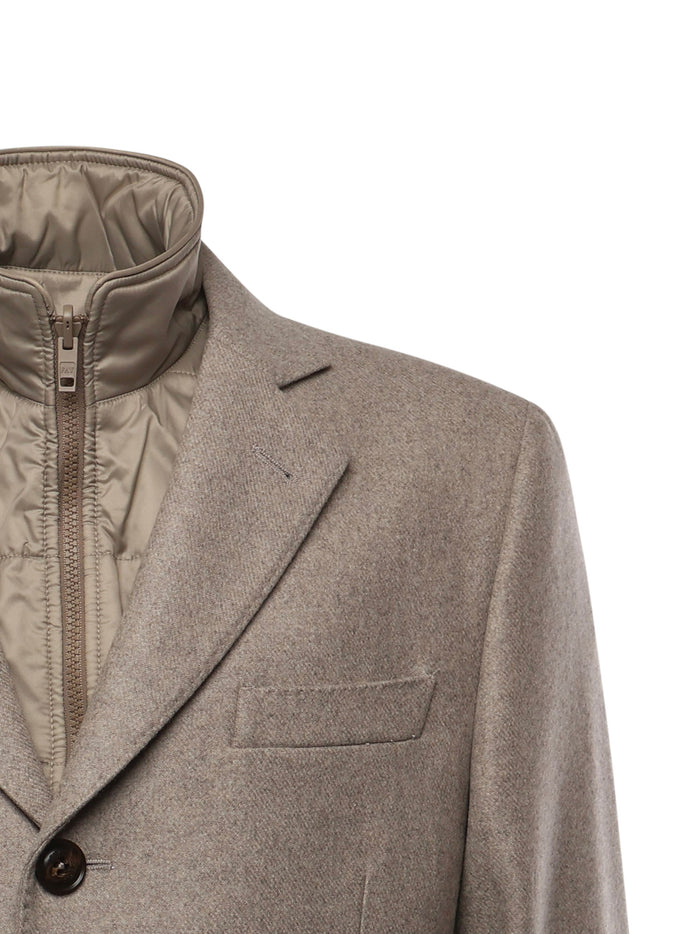 Fay Coats Beige Wool