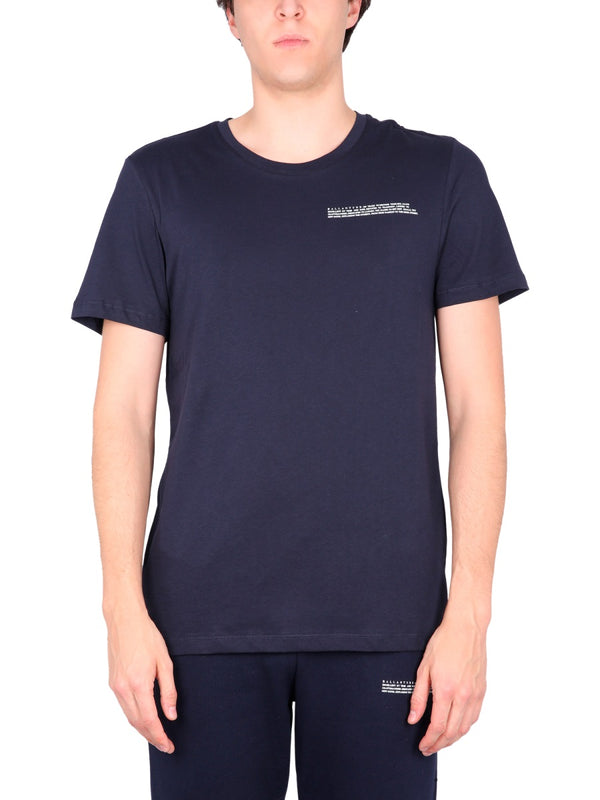 Crewneck T-Shirt Blue Cotton T-shirts