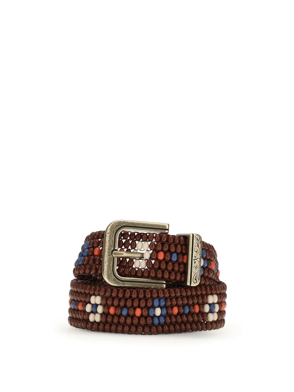 Etro 100% Resin belt in brown