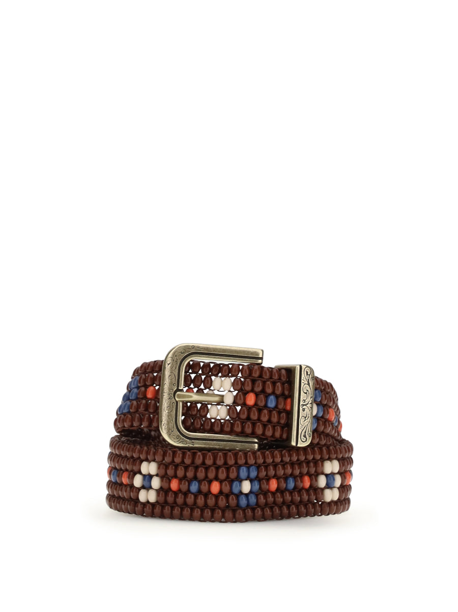 Etro 100% Resin belt in brown