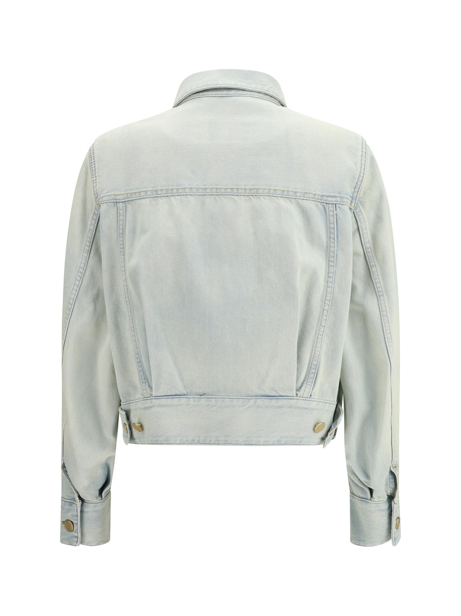 Denim Jacket Medium Blue Cotton