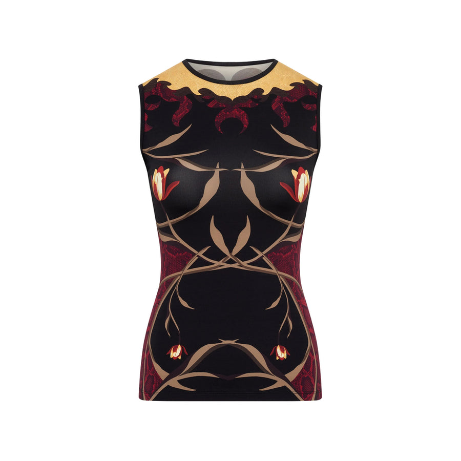 Sleeveless Top Black Polyamide T-shirts & Jerseys