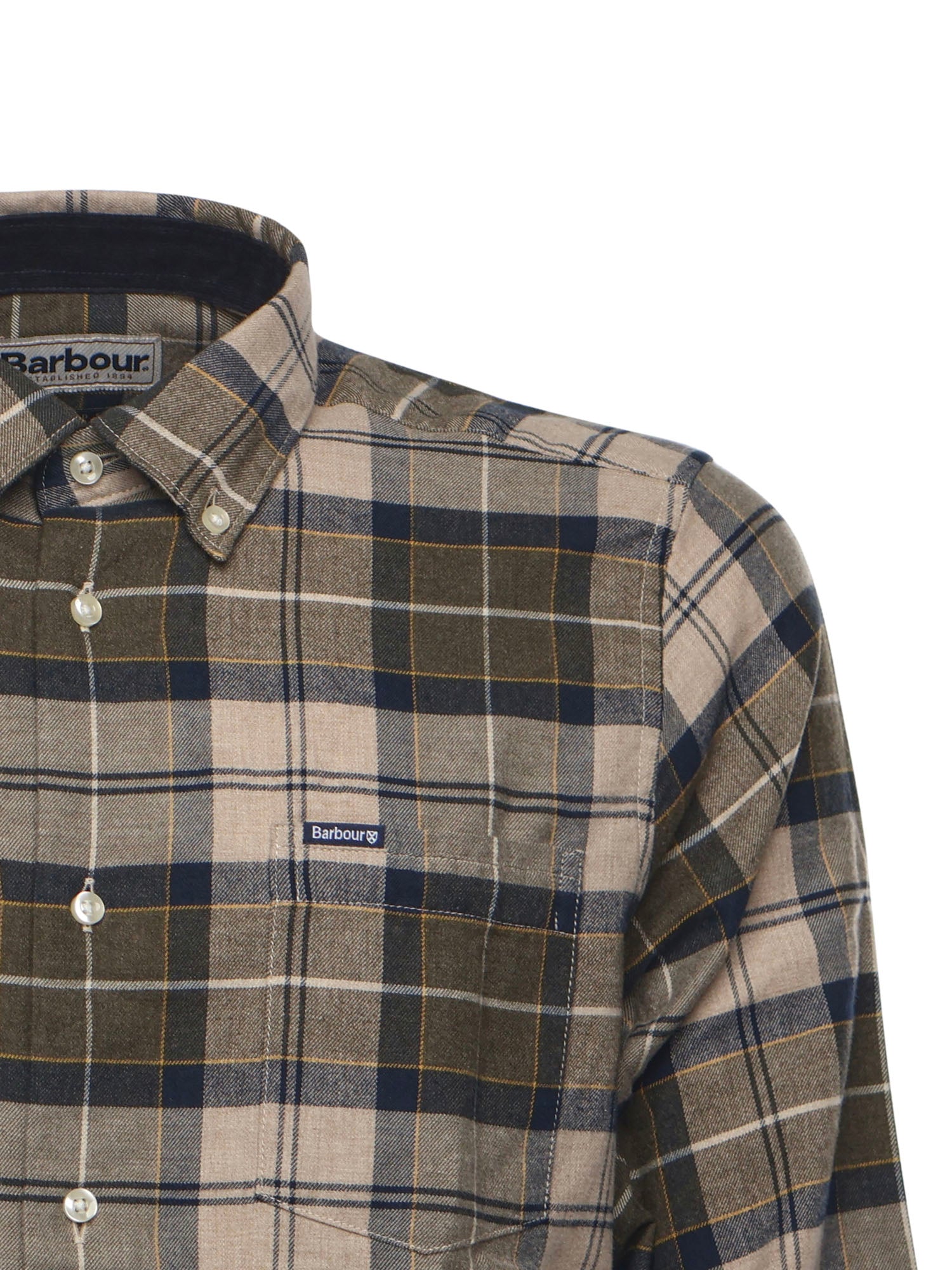 Barbour Shirts Forest Mist Cotton