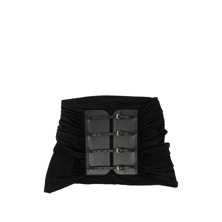 Leather Belt Long Adria Black
