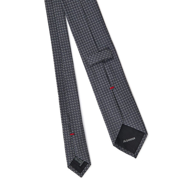 Jil Sander 100% Silk necktie in gray — view 2
