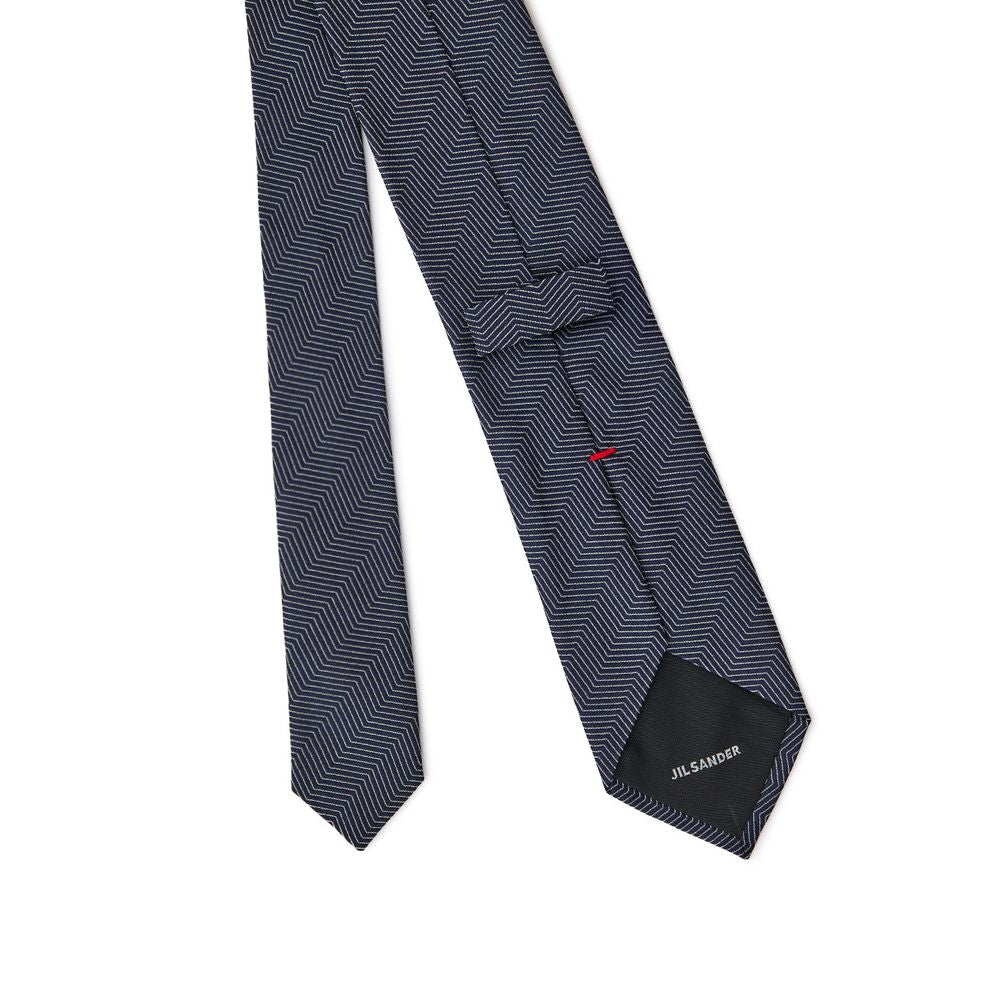 Jil Sander 100% Silk necktie in blue — view 2