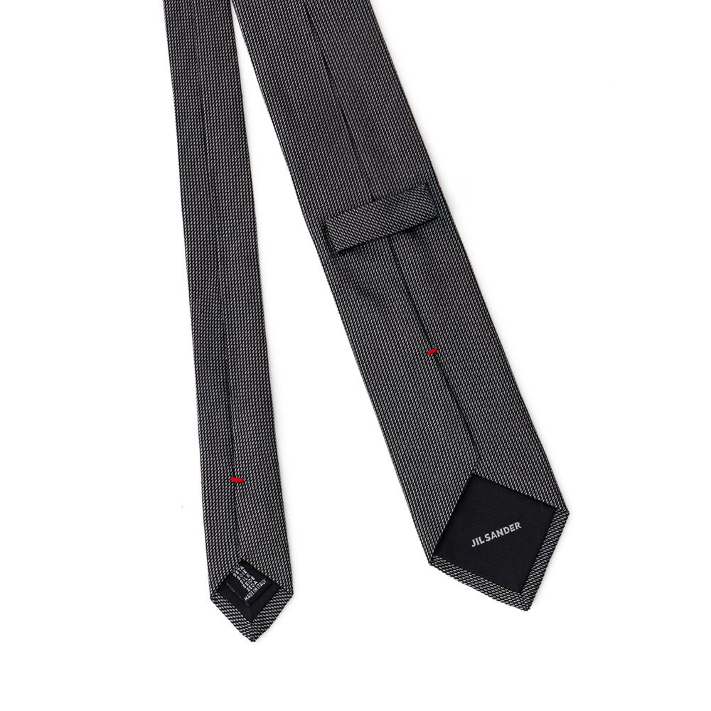 Jil Sander 100% Silk necktie in gray — view 2