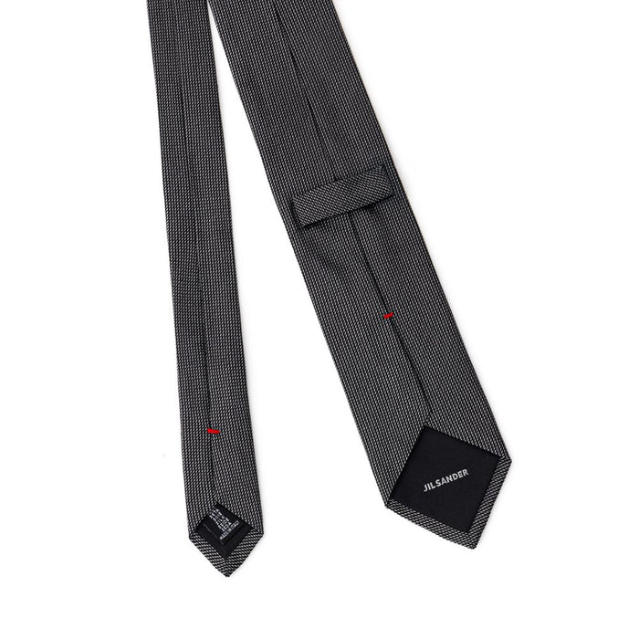 Jil Sander 100% Silk necktie in gray — view 2