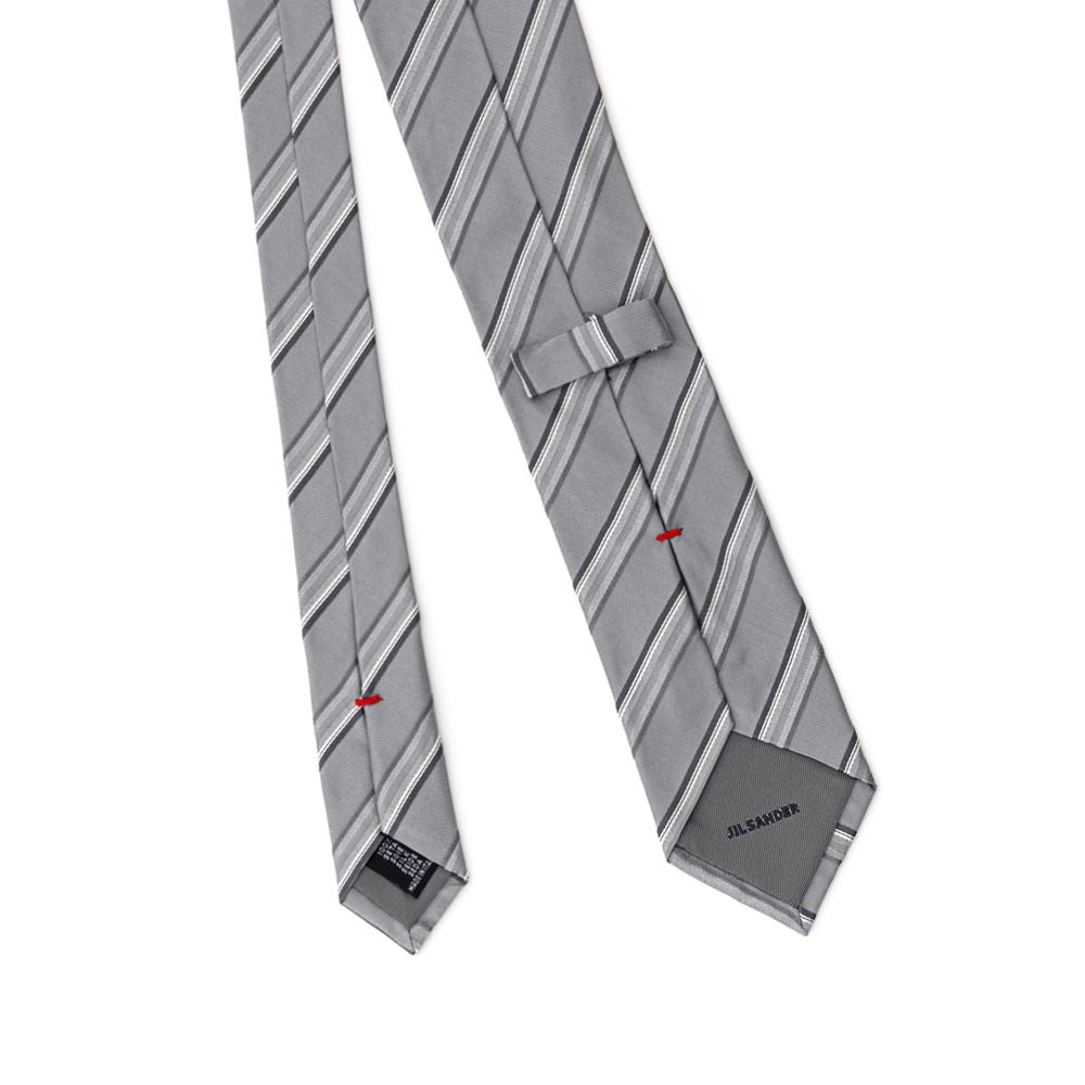 Jil Sander 100% Silk necktie in black — view 2