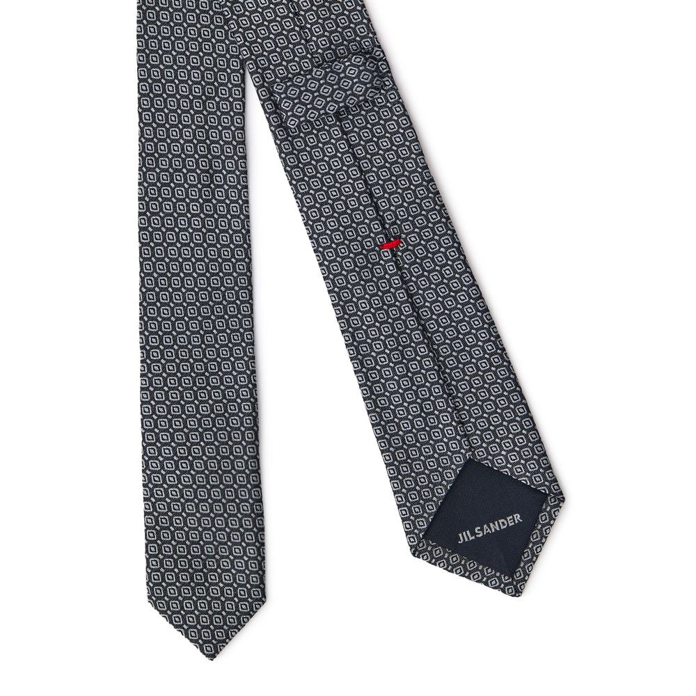 Jil Sander 100% Silk necktie in gray — view 2
