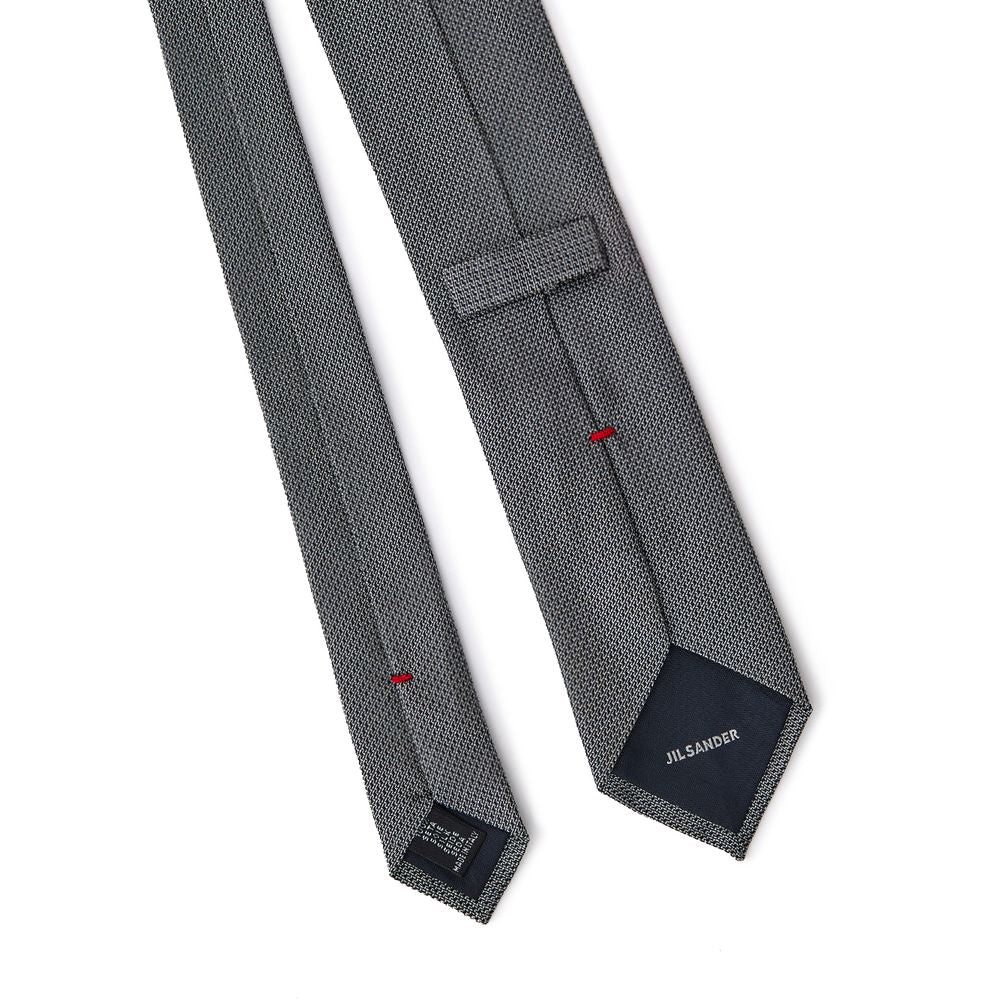 Jil Sander 100% Silk necktie in gray — view 2