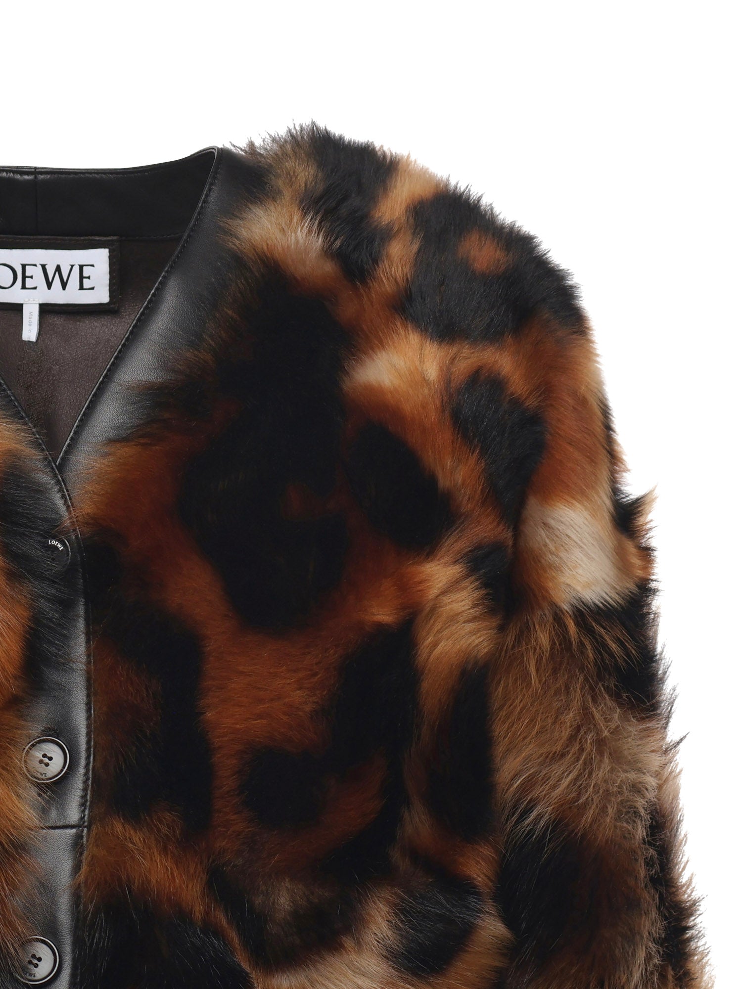 Loewe Coats Brown Lambskin